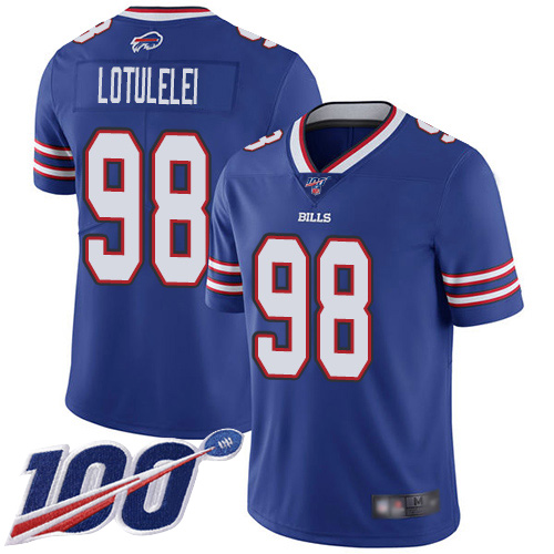 Men Buffalo Bills #98 Star Lotulelei Royal Blue Team Color Vapor Untouchable Limited Player 100th Season NFL Jersey->buffalo bills->NFL Jersey